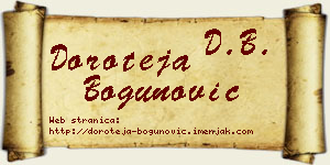 Doroteja Bogunović vizit kartica